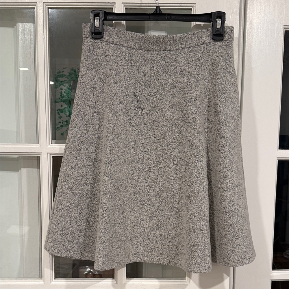 Theory Preppy Heather Gray A-Line Skirt